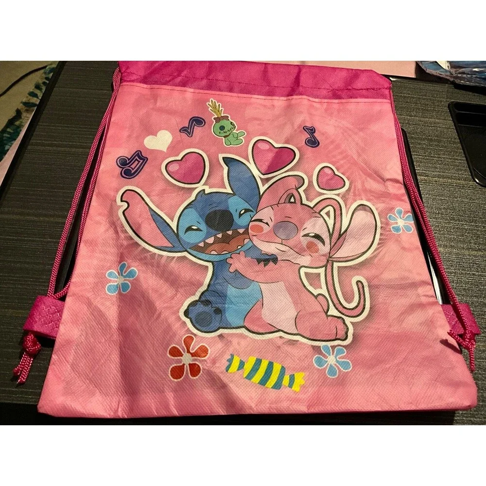 Lilo & Stitch Drawstring Blue Cinch Sack String Backpack School Gym Choose Color